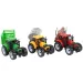 Farmer Truck: Set di 3 trattori agricoli con rimorchio 28cm