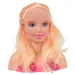 Fashion Girl: Testa di bambola con capelli biondi pettinabili e acconciabili con palette di trucco e accessori 21cm