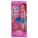 Fashion Girl bambola con valigia e orecchini 29cm