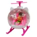 Fashion Sport Car: Set auto sportiva rosa con luci e suoni, con elicottero