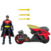 Figura dazione di Robin della DC con moto e razzi lanciabili – Mattel