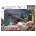 Figura di dinosauro Tyrannosaurus Rex con uovo e piante