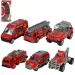 Fire Rescue: Set di 6 macchinine dei vigili del fuoco in scala 1/64