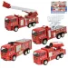 Fire Rescue Team: set di 4 camion dei pompieri in metallo