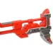 Flames Storm: Gigante fucile spara-spugne elettrico rosso con luce, tamburo rotante e proiettile 73cm