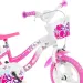 Flappy bicicletta per bambini da 12” con cestino e seggiolino per bambole, colore rosa-bianco - Dino Bikes