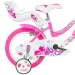 Flappy bicicletta per bambini da 14” con cestino e seggiolino per bambole, colore rosa-bianco – Dino Bikes
