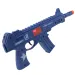 Flint Gun: Fucile mitragliatore militare blu con funzione di imitazione del colpo, 30 cm