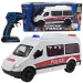 Furgone della polizia bianco telecomandato RC con effetti luminosi 2,4GHz scala 1/12 30cm