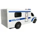 Furgone della polizia telecomandato RC con effetti di luce e suono, scala 1:18, 20 cm
