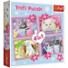 Gatti divertenti 4 in 1 puzzle da 70-54-48-35 pezzi - Trefl