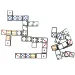 Gioco del domino colori e numeri