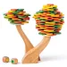 Gioco di abilità in legno per costruire la chioma degli alberi