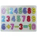 Gioco di forme ad incastro numerico in legno colorato 30x23cm