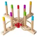 Gioco di lancio degli anelli in legno