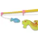 Gioco di pesca con piscina gonfiabile e canna da pesca telescopica