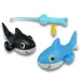 Gioco di pesca magnetico con squali da tirare su, con 2 squali