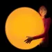 Glowzilla Wubble palla luminosa arancione neon 75 cm