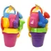 Grande set da spiaggia con secchiello ondulato 10 pezzi - D-Toys