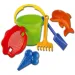 Grande set da spiaggia con secchiello ondulato 6 pezzi - D-Toys