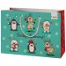 Green Grass - Buon Natale! Borsa regalo di medie dimensioni con animali carini 18x10x23cm