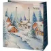 Green Grass Villaggio invernale borsa regalo esclusiva di medie dimensioni 18x10x23cm