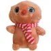 Gufo di peluche con sciarpa a righe 18cm