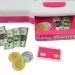 Happy Shopping: Registratore di cassa bianco-rosa con microfono, suono e accessori 29x16cm