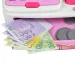 Happy Shopping: Registratore di cassa elettronico bianco-rosa con suoni e accessori 22,5x17cm