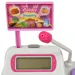 Happy Shopping: Registratore di cassa elettronico bianco-rosa con suoni e accessori 22,5x17cm