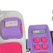 Happy Shopping: Registratore di cassa elettronico bianco-rosa con suoni e accessori 22,5x17cm