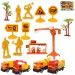 Heavy Duty: Set di giochi da costruzione con auto a retrocarica e accessori