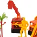 Heavy Duty: Set di giochi da costruzione con auto a retrocarica e accessori