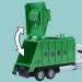 Heavy Duty Truck: Modello di camion per la raccolta differenziata in metallo con porte apribili e bidone 1/36