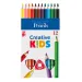 ICO: Matite colorate jumbo triangolari Creative Kids, confezione da 12 pezzi