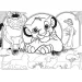 Il Re Leone 2 in 1 maxi puzzle 4x48 pezzi e album da colorare 35x25cm - Lisciani