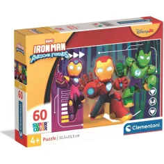 Iron Man e i suoi amici - Puzzle Supercolor da 60 pezzi - Clementoni immagine 1