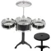 Jazz Drum set da 4 pezzi con supporto e sgabello per batteria