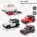 Jeep Wrangler modello di auto in metallo a retrocarica della polizia in diverse varianti 1/32