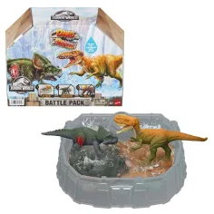 Jurassic World: Dino Reveal Battle Pack con 2 figure di dinosauro - Mattel immagine 1