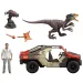 Jurassic World: Set veicolo da combattimento Rinascita con lanciatore e Velociraptor – Mattel