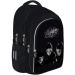 K-POP Demon Hunters borsa scolastica/zaino di colore nero a 4 scomparti BPL60 43x32x20 cm