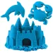 Kinetic Sand: Sabbia modellabile neon blu con formine - Spin Master