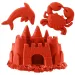 Kinetic Sand: Sabbia modellabile neon rossa con formine - Spin Master
