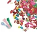 LENA: Set di 438 perline colorate in legno con contenitore in plastica