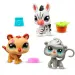 Littlest Pet Shop: Zebra, tigre, babbuino set di 3 figure - Country vibes serie 2