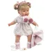 Llorens: Alexandra bambola che piange con ciuccio, cardigan rosa, vestito a fiori 42cm
