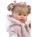 Llorens: Alexandra bambola che piange con ciuccio, cardigan rosa, vestito a fiori 42cm