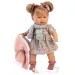 Llorens: Bambola Alexandra di 42 cm con suono, con cappotto lavorato a maglia e sciarpa.