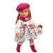 Llorens: Bambola Carla da 40 cm con cappello rosa e borsetta alla moda